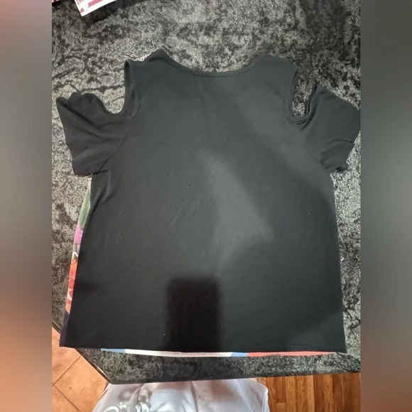 Disney parks Alice in Wonderland cold shoulder sequin embellished  T shirt - Picture 8 of 14